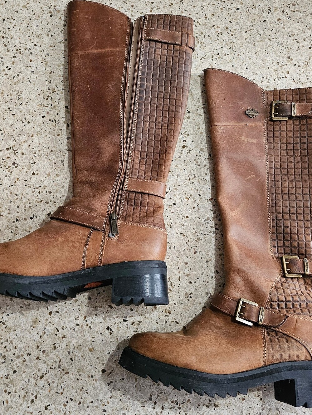 Women's Brown Leather Boots 9